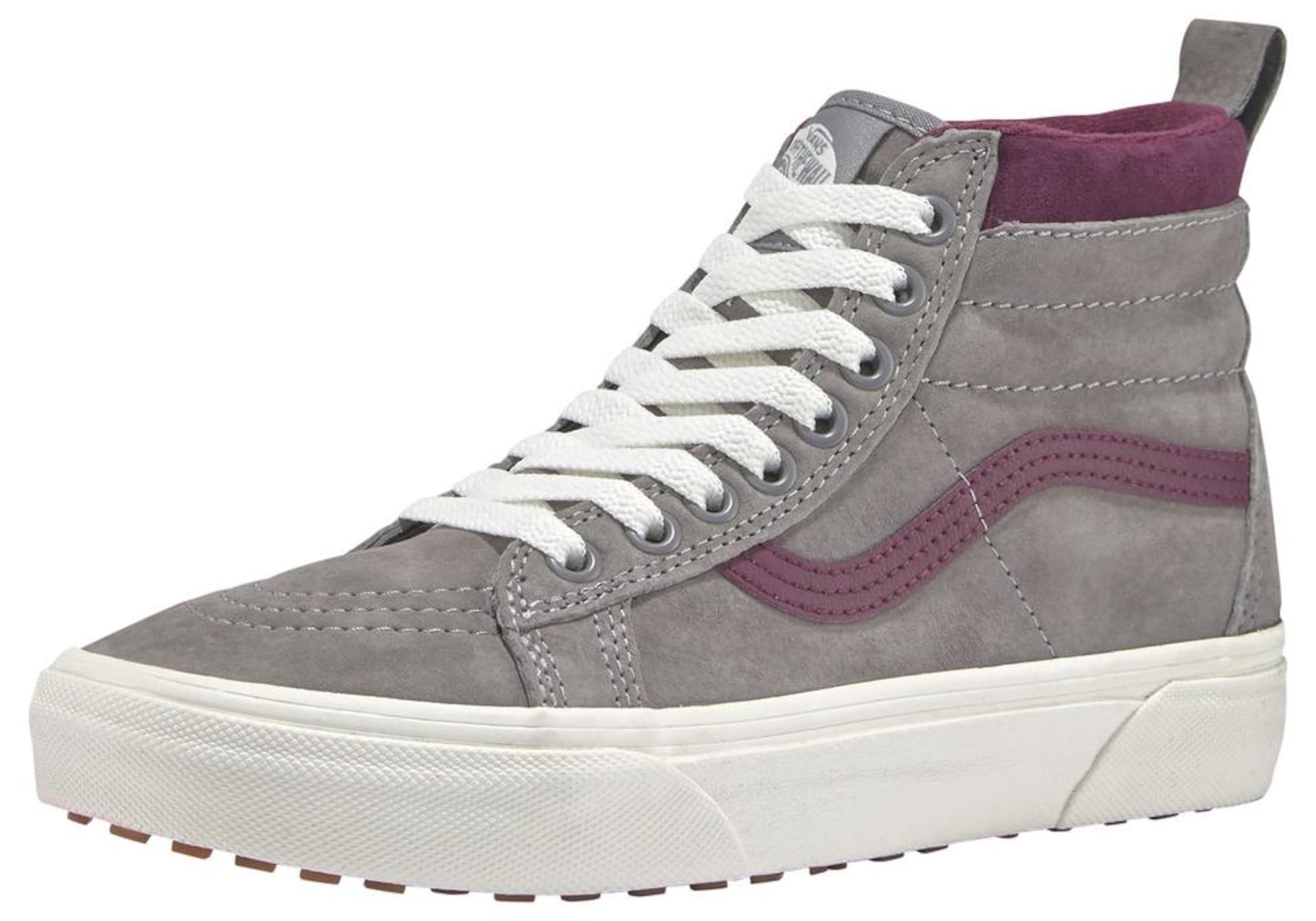 VANS Sneaker înalt gri fum / fruct de pădure / alb