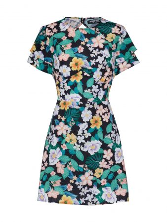 Fashion Union Rochie 'Poulard'  galben / verde / alb