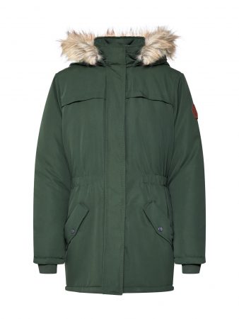 JACQUELINE De YONG Parka de iarnă 'JDYKLEO BADGE FALL PARKA JACKET OTW GUA'  verde închis