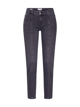 Calvin Klein Jeans Jeans 'SEAMED MID RISE SKINNY ANKLE'  negru
