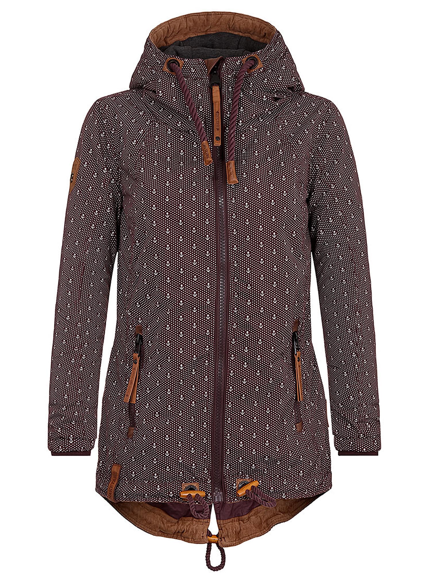 Naketano Parka de primăvară-toamnă 'Reitsport Forever'  bordeaux / alb