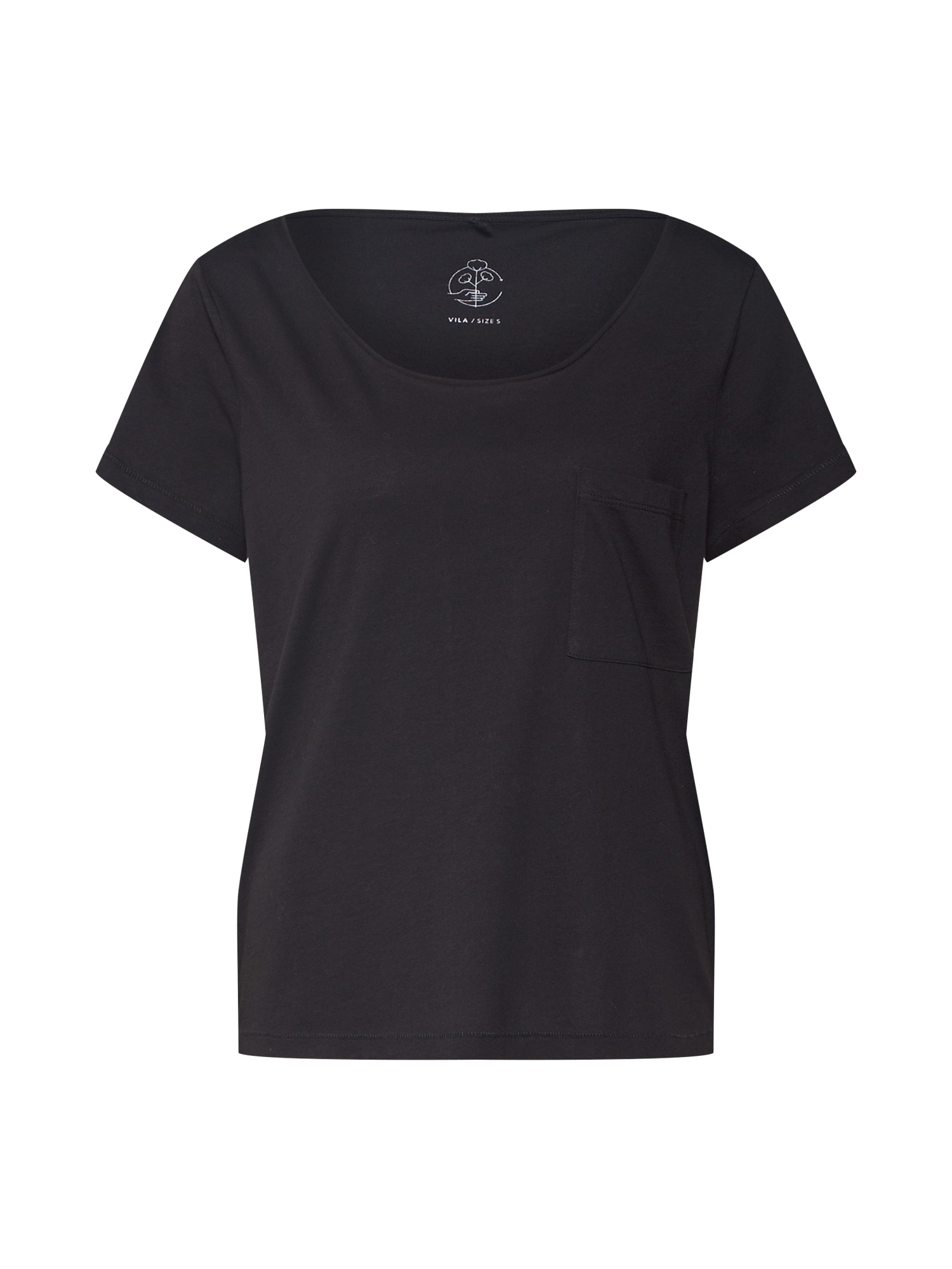 VILA Tricou 'VISUSETTE'  negru