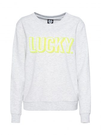 CATWALK JUNKIE Bluză de molton 'LUCKY YOU'  gri