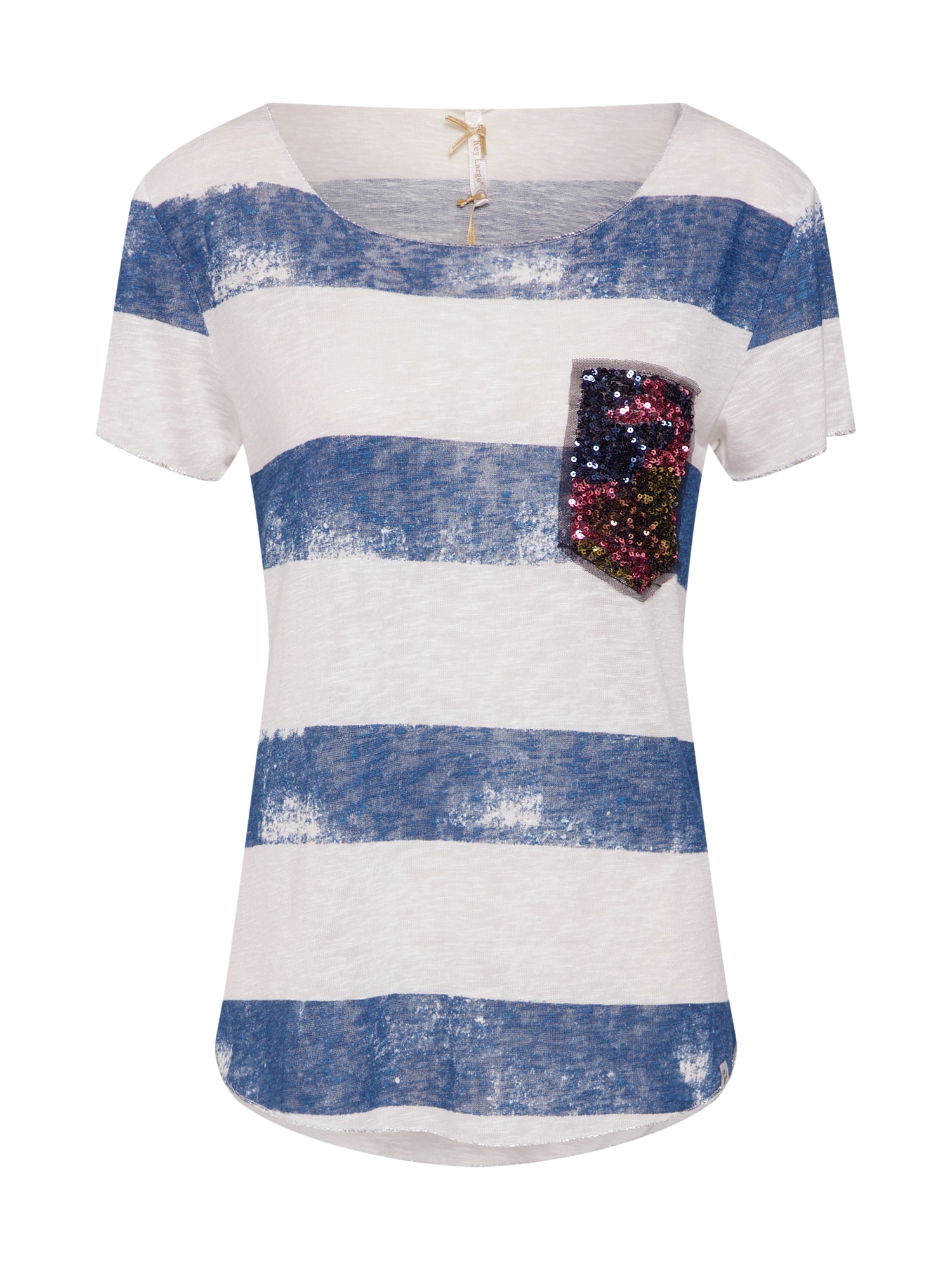 Key Largo Tricou  bej / albastru