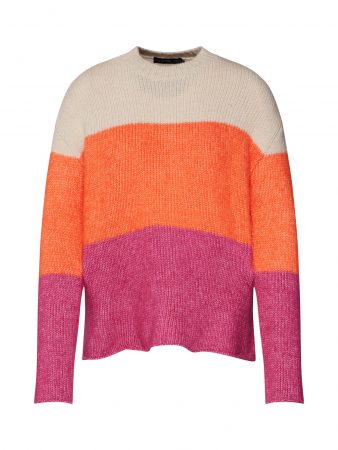 Even&odd Pulover 'Colour Block stripes jumper'  portocaliu / roz / roșu