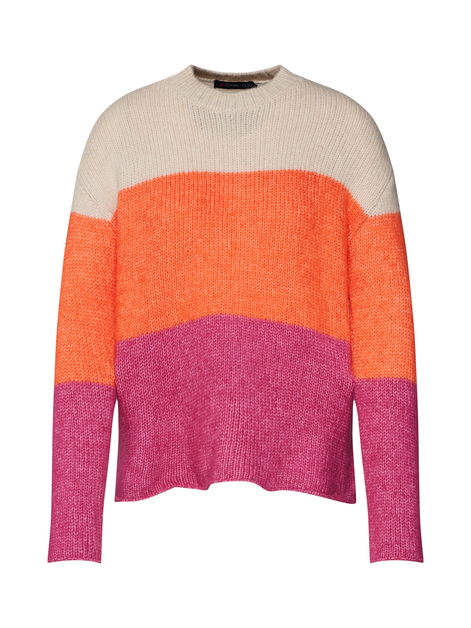 Even&odd Pulover 'Colour Block stripes jumper' portocaliu / roz / roșu