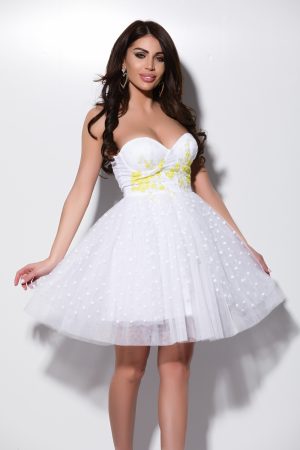 Rochie baby-doll alba Rn 2294