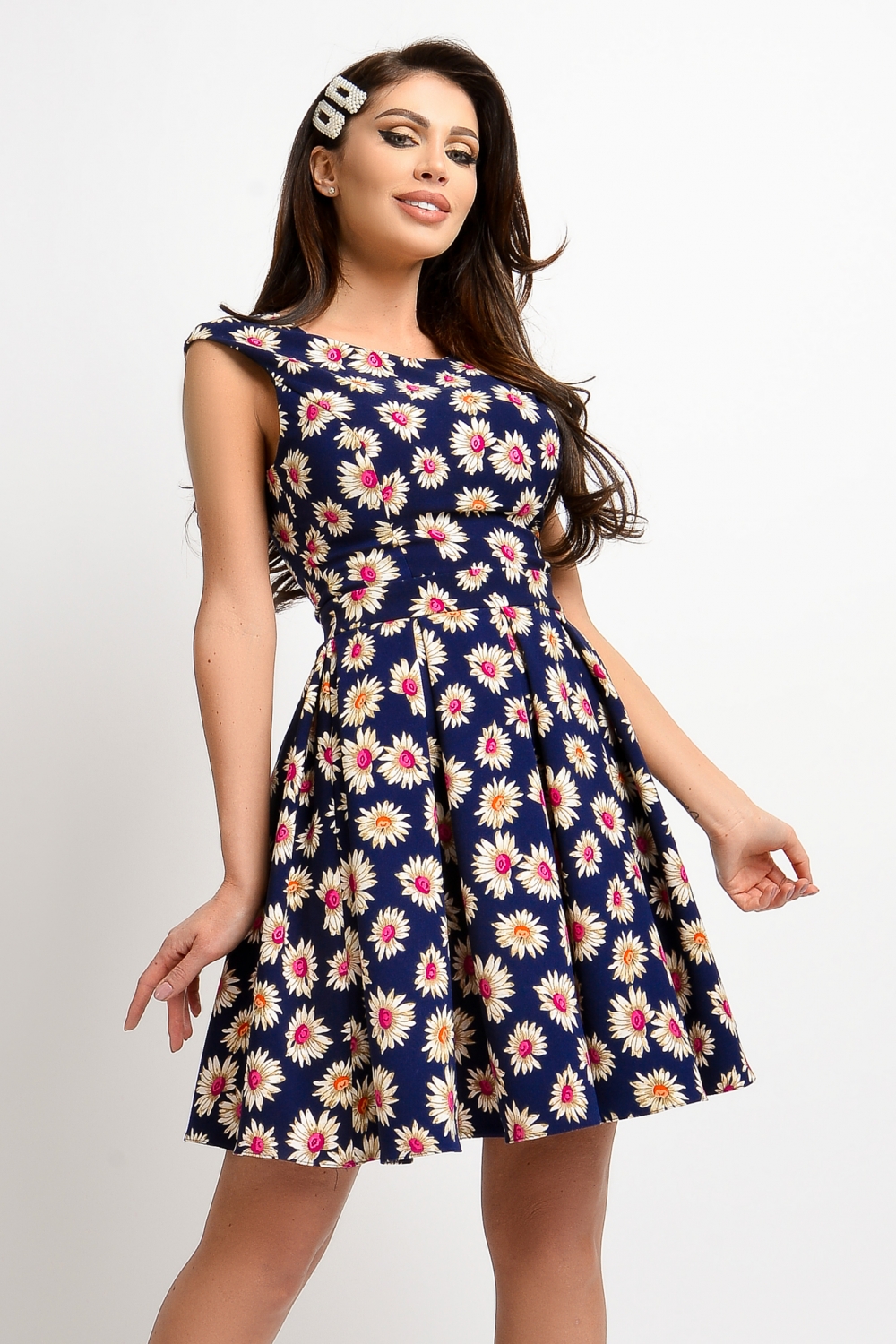 Rochie baby doll imprimeu floral RN 2278