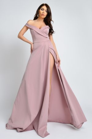 Rochie lunga tafta lila Rn 1895l