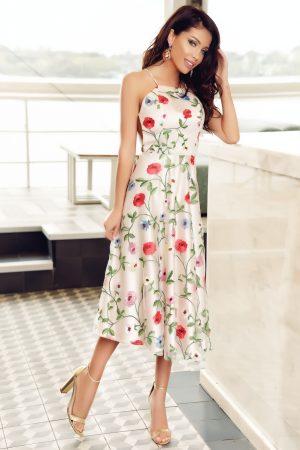Rochie midi din tul brodat Rn 1904