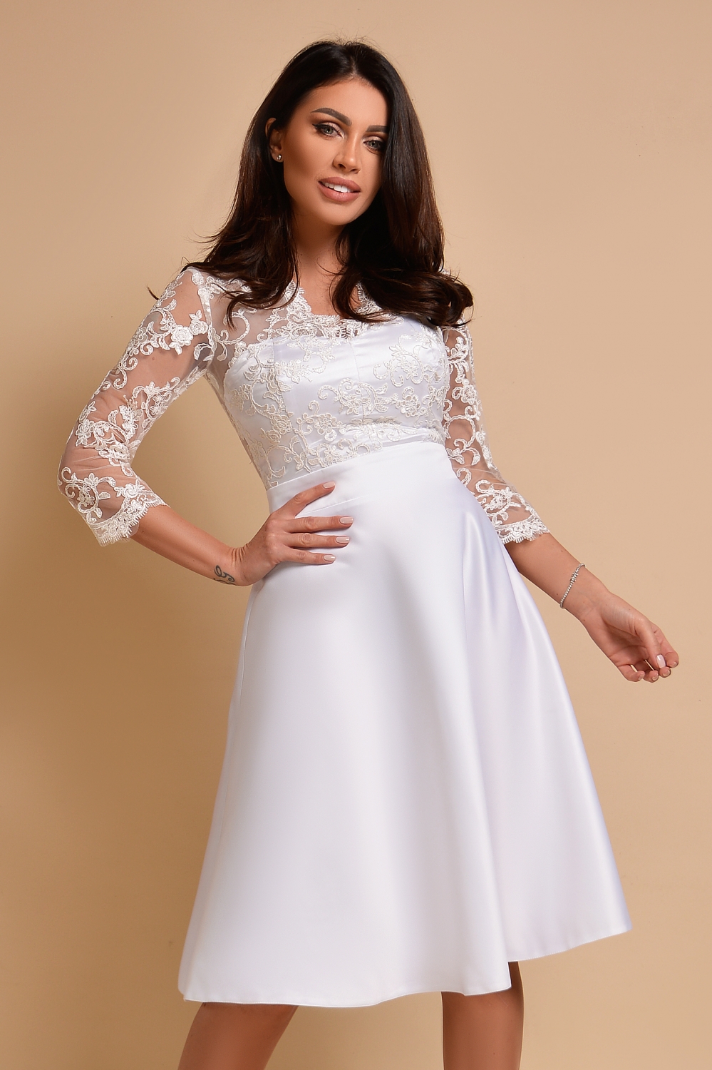 Rochie midi mireasa Rn 2567