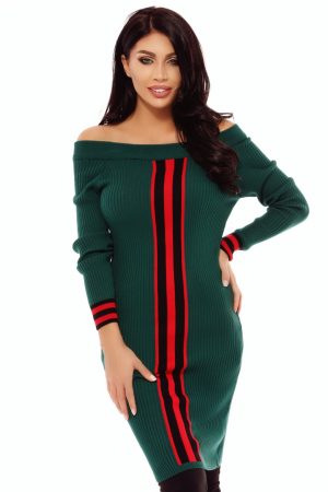 ROCHIE TRICOTATA TREI SFERTURI VERDE CU DUNGI TR 2045V